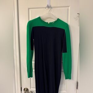 MICHAEL Michael Kors Black and Green Long Sleeve Dress